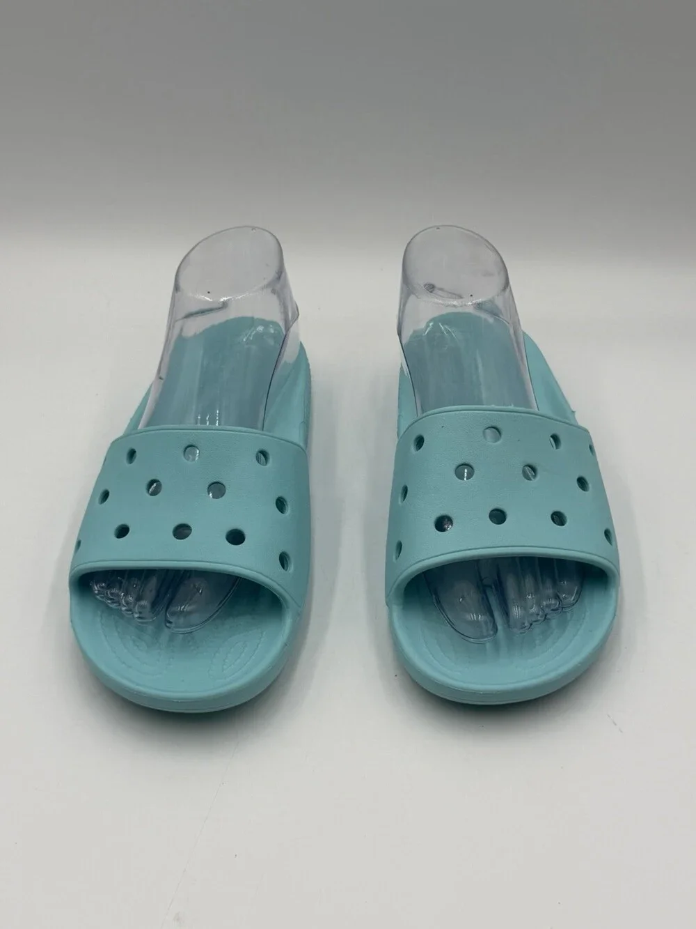 Crocs Classic Slide Teal Women’s Size 9  Blue Slip On Slides Sandals Shoes